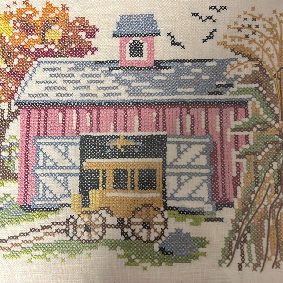 “A Place in the Country” VTG Cross-stitch Picture - Picture 5 of 6